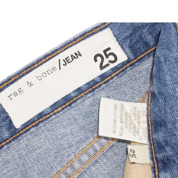 Rag & Bone Jean Shorts Women’s 25 Blue Distressed Cutoff Denim - Picture 3 of 4